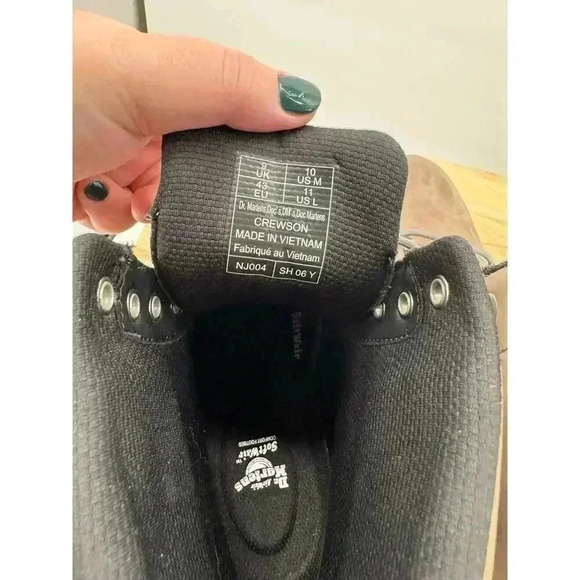 Dr. Martens Crewson Lace-Up Combat Style Boots Men’s Sz 10 Taupe Dapple Buck WP - Picture 6 of 7